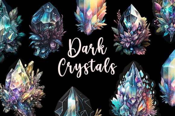 Dark Watercolor Crystals Clipart: A Brand Designer’s Honest Review for Marketing & Branding