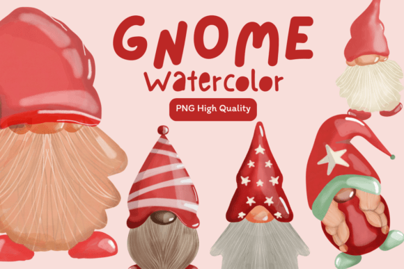 Gnome Christmast Watercolor Pack Brings Holiday Cheer to Embroidery Projects