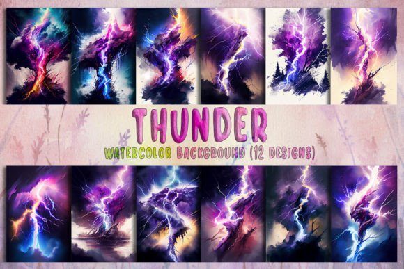 Thunder Watercolor Background Bundle Review for Real Embroidery Projects