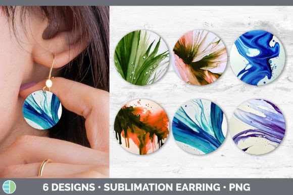 Watercolor Background Round Earring Su: A Soft, Organic Design Asset for Handmade Brands and Creative Businesses