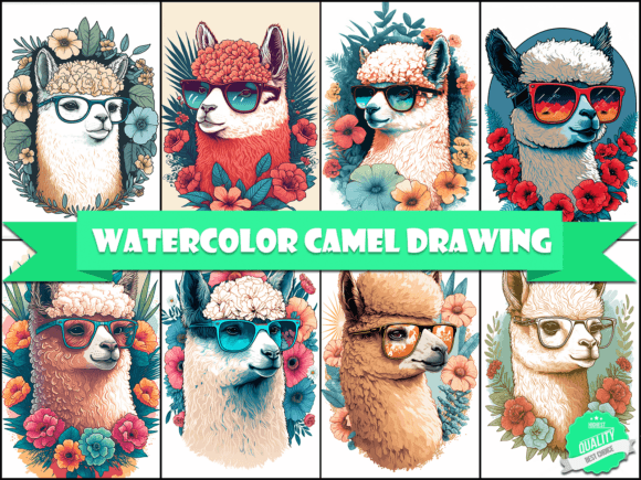 Watercolor Camel Illustrations for Modern Branding