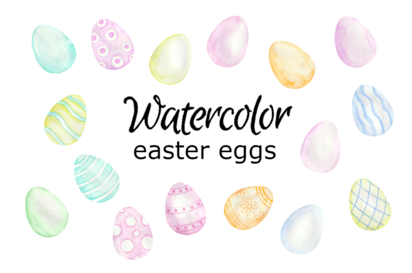 Watercolor Easter Egg Illustrations for Blog & Editorial Design