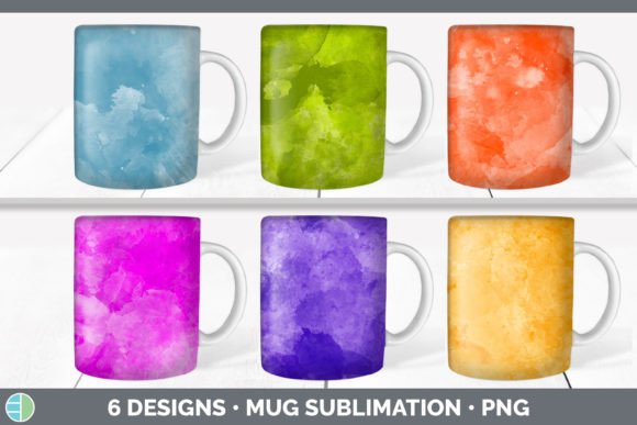 Watercolor Mug Sublimation Coffee Cup Illustrations