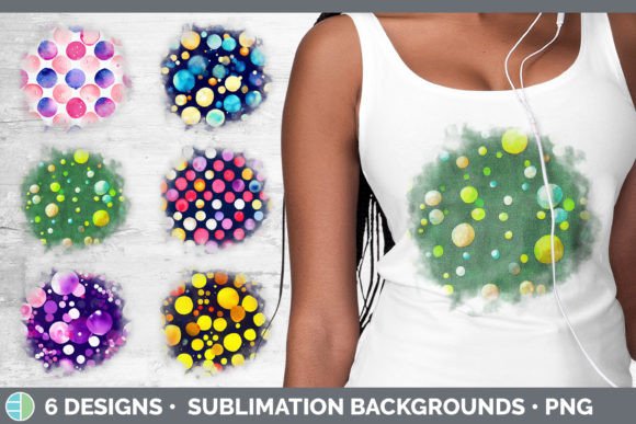 Watercolor Polka Dots: A Grungy Backdrop for Embroidery Projects