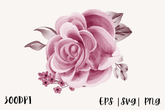 Watercolor Rose Illustration PNG: A Versatile Design for Crafters & Handmade Sellers