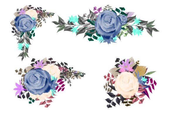 Watercolor Wild Rose Floral Clipart Set for Real Crafting & Handmade Business Use