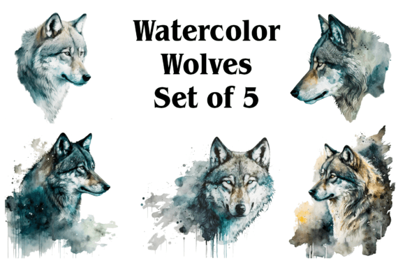 Watercolor Wolves: Handmade Charm for Local Branding and Packaging