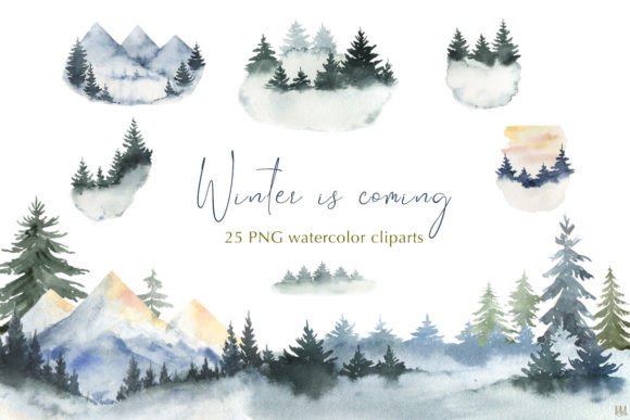 Winter is Coming Watercolor Clipart – A Seller’s Real-Use Review for Etsy & Digital Product Creators